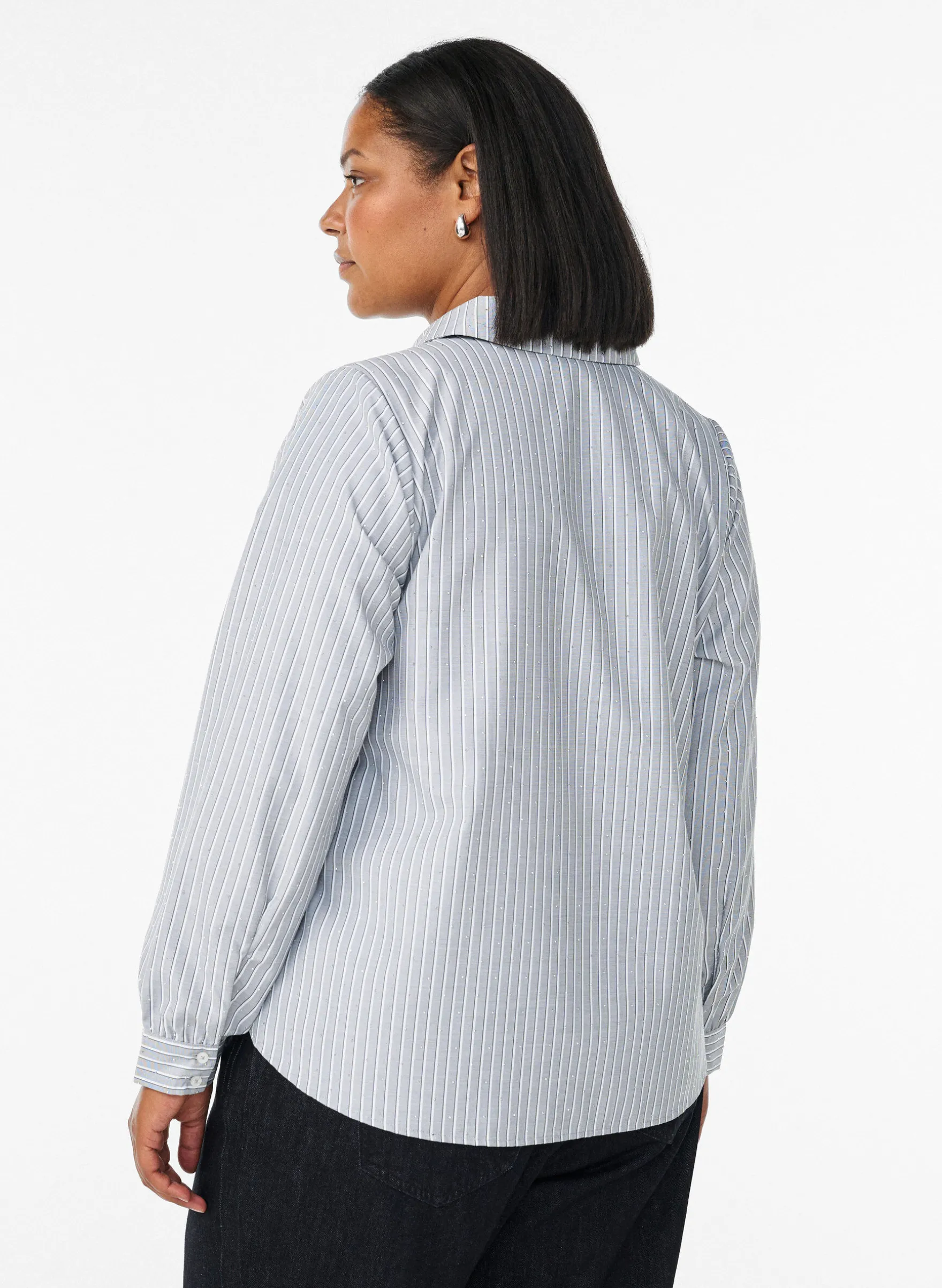 Bluse mit Streifen und Nieten