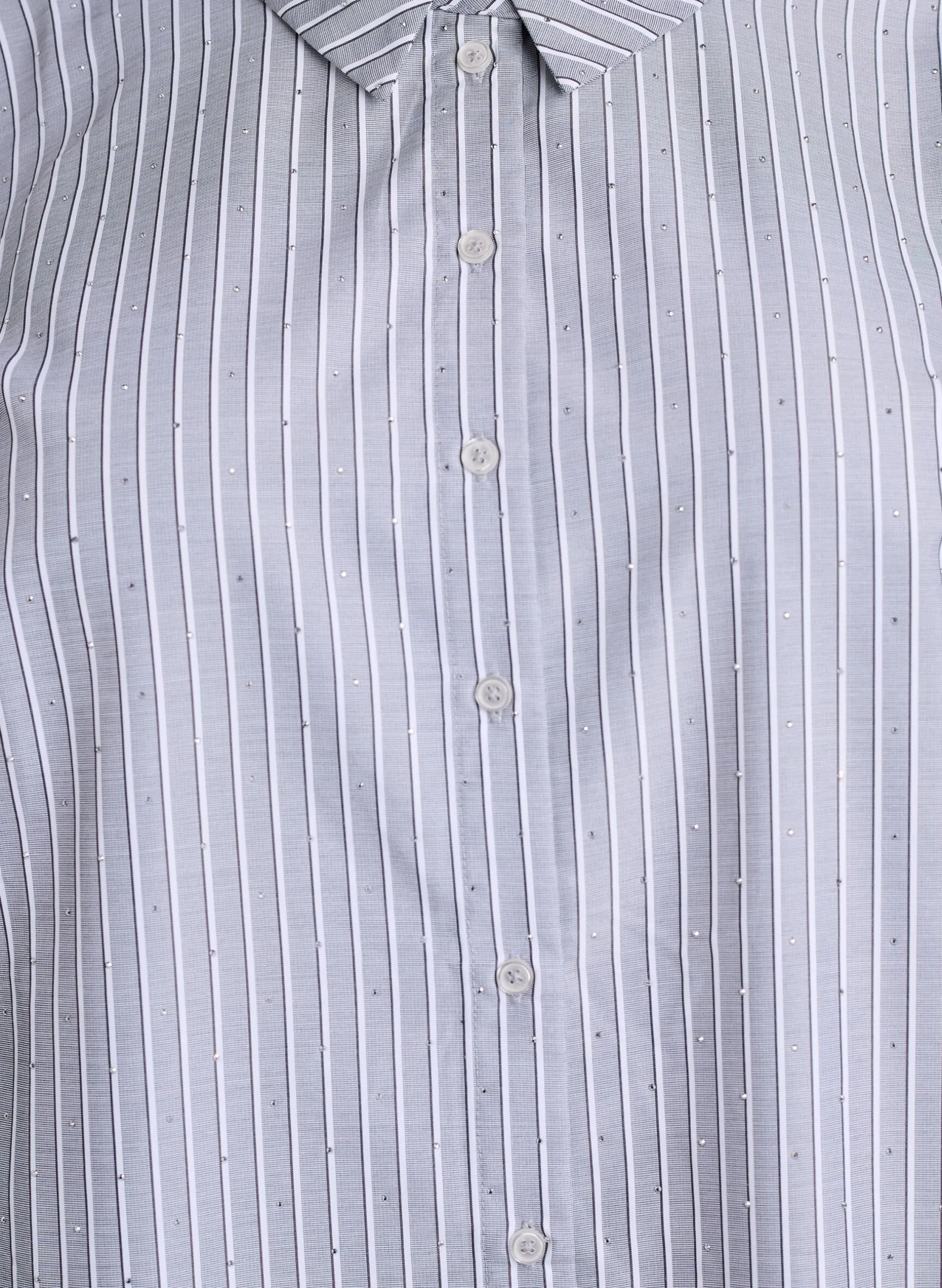 Bluse mit Streifen und Nieten