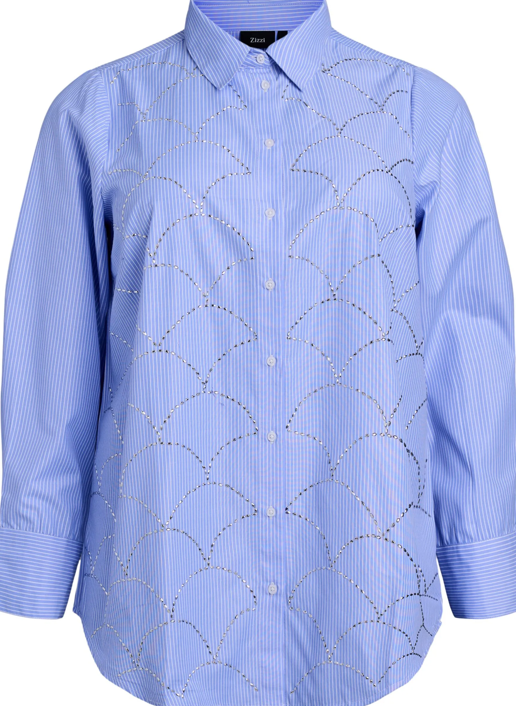 Bluse mit Streifen und Nieten