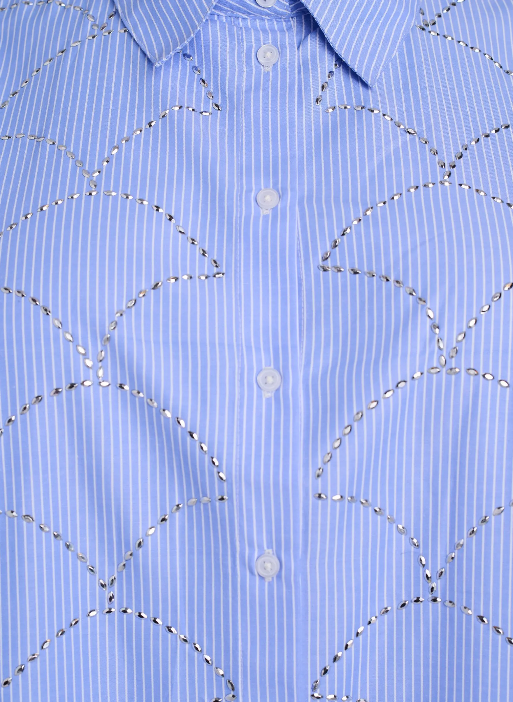 Bluse mit Streifen und Nieten