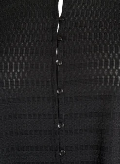 Bluse mit Strukturmuster und Knopfverschluss