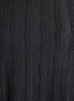 Bluse mit Strukturmuster und kurzen Ärmeln