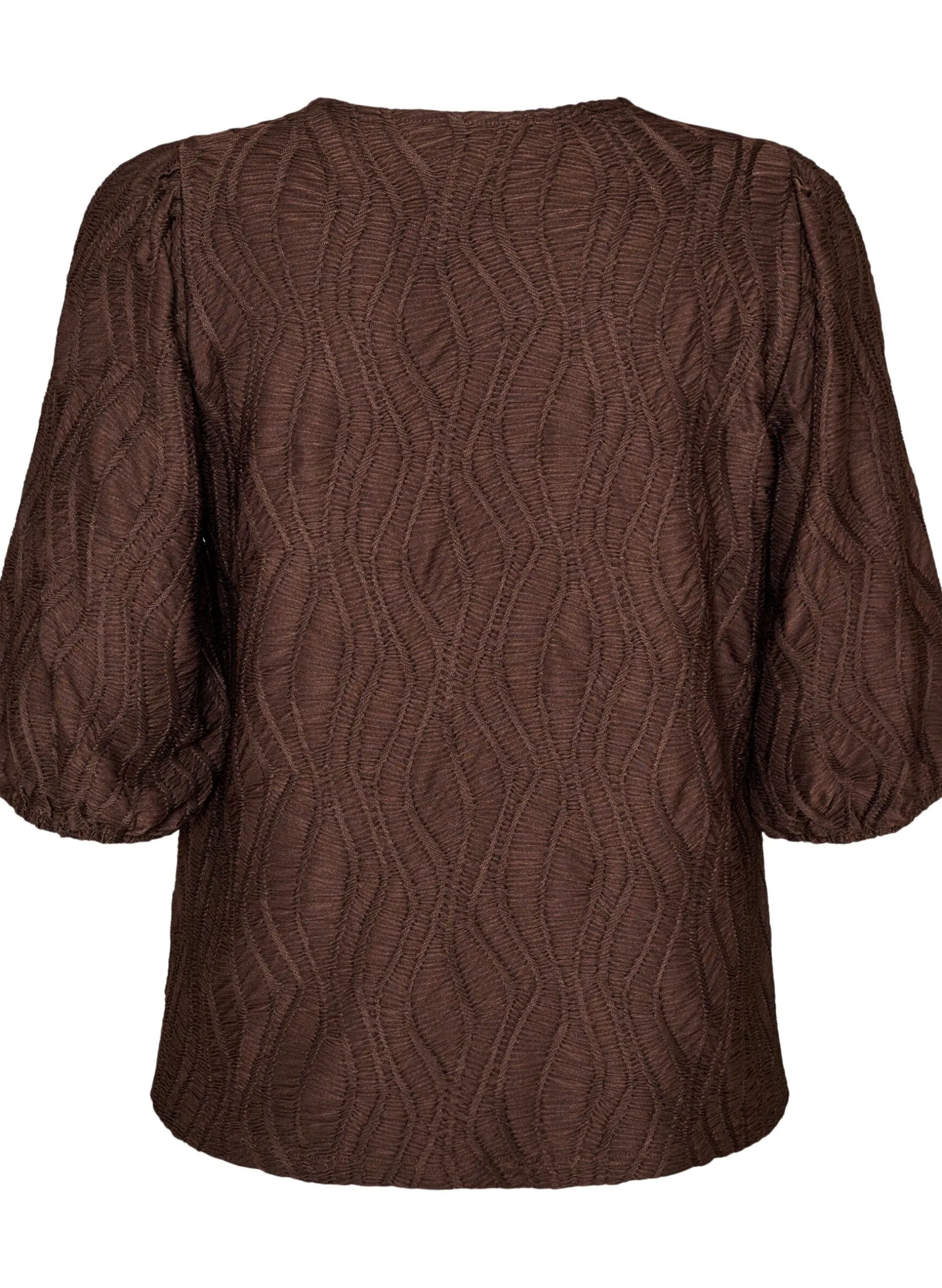 Bluse mit Struktur und 3/4-Ärmeln