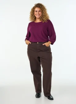 Bluse mit Struktur und 3/4-Ärmeln