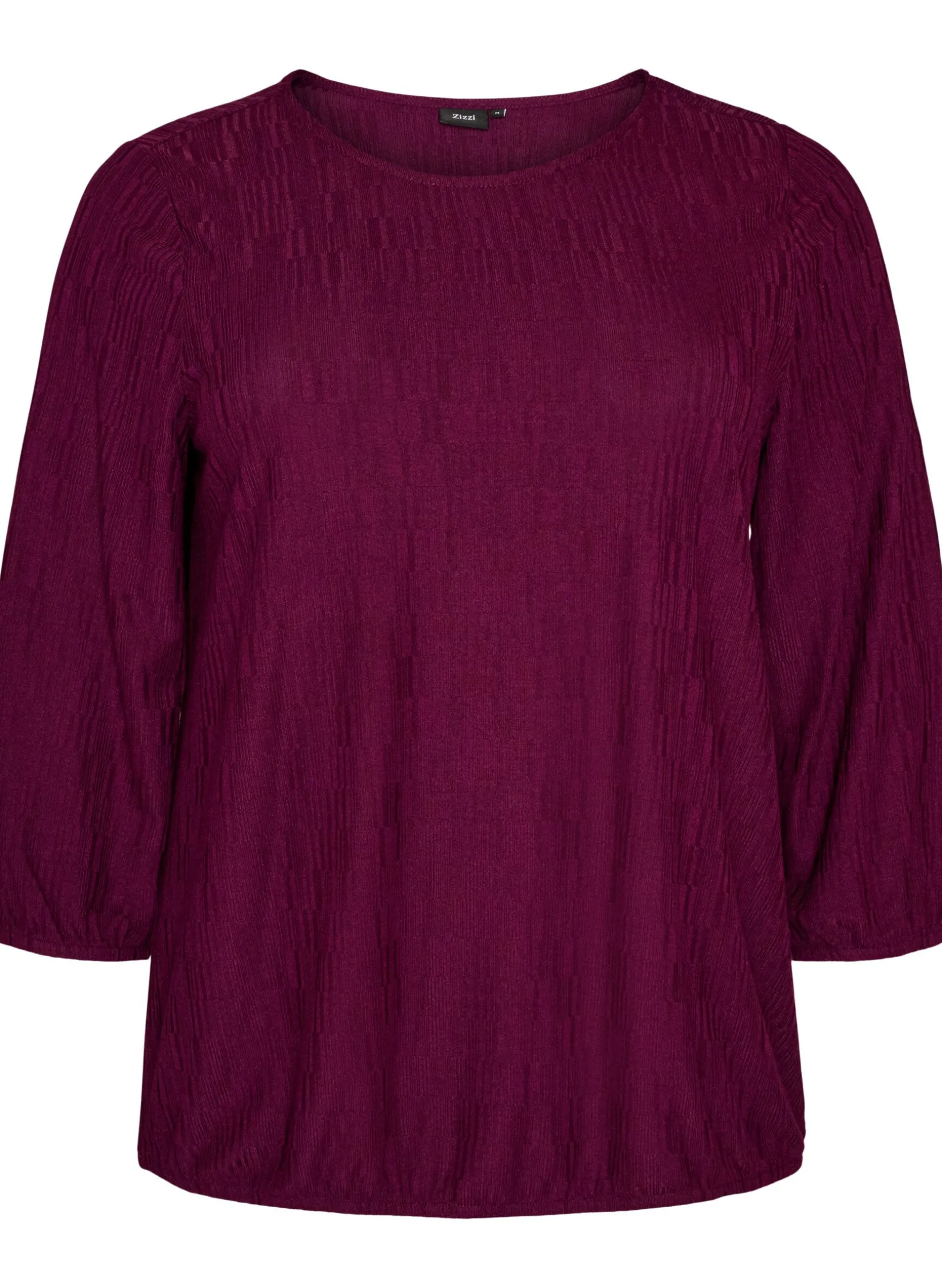 Bluse mit Struktur und 3/4-Ärmeln