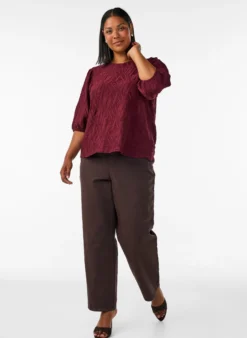 Bluse mit Struktur und 3/4-Ärmeln