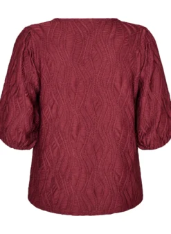 Bluse mit Struktur und 3/4-Ärmeln