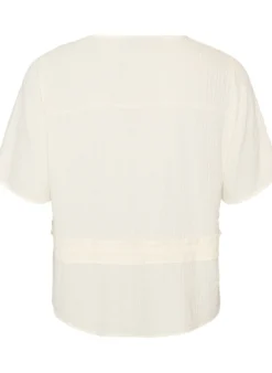 Bluse mit Struktur und Taillenbindung