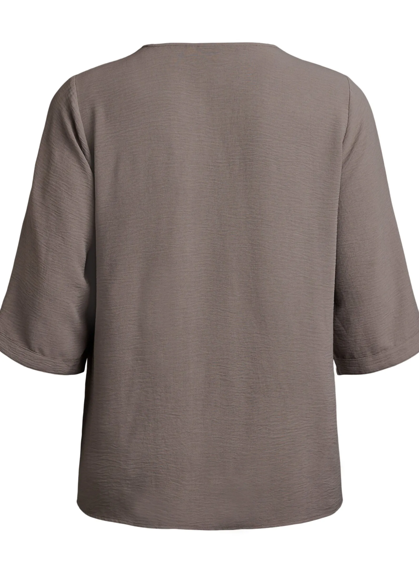 Bluse mit V-Ausschnitt und 3/4-Ärmeln