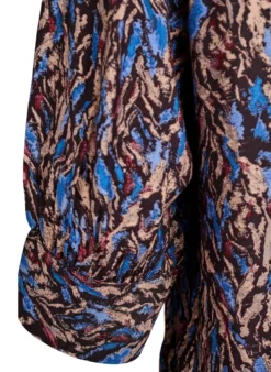 Bluse mit V-Ausschnitt und 3/4-Ärmeln
