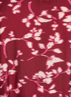 Bluse mit V-Ausschnitt und 3/4-Ärmeln