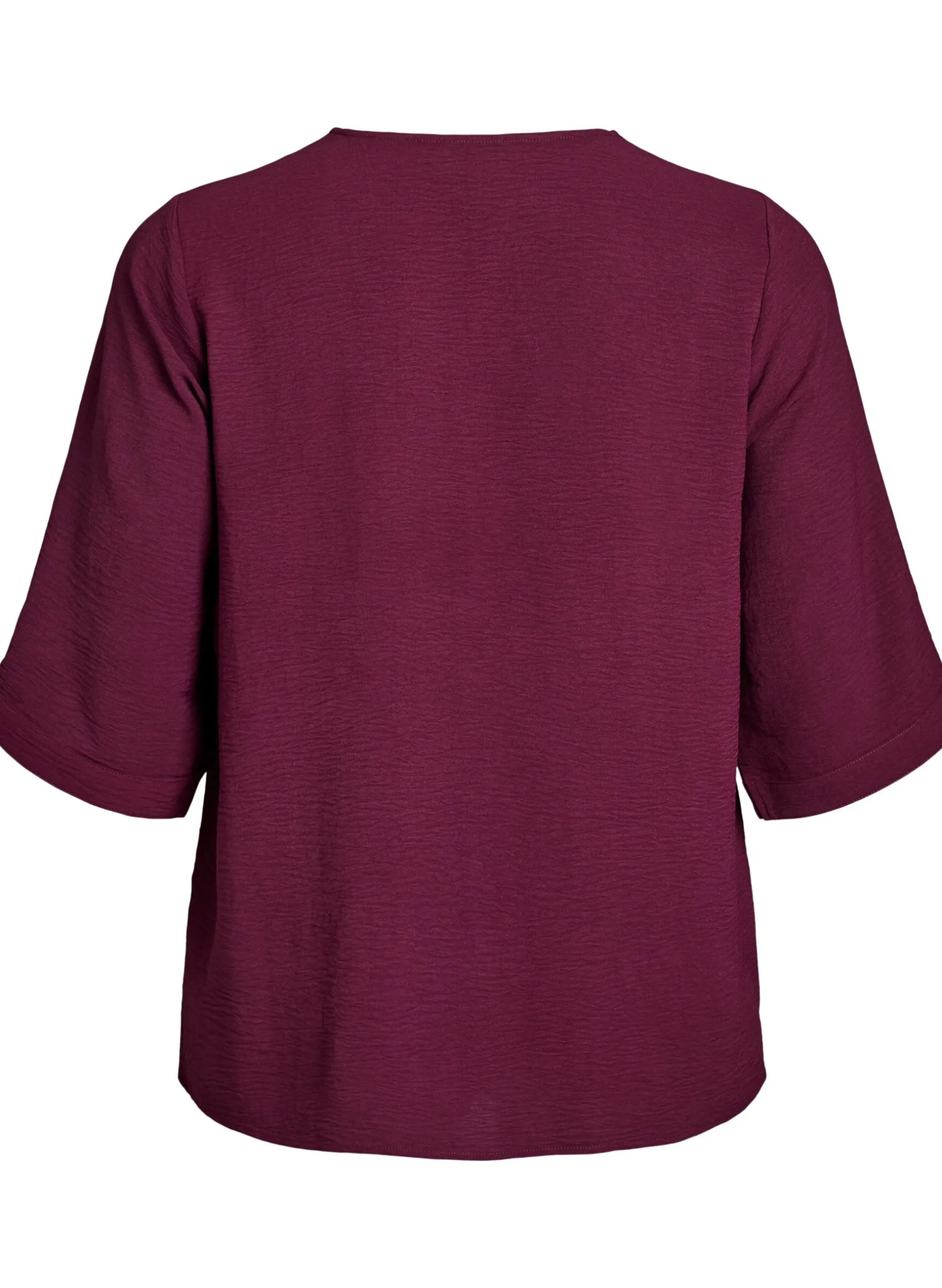Bluse mit V-Ausschnitt und 3/4-Ärmeln