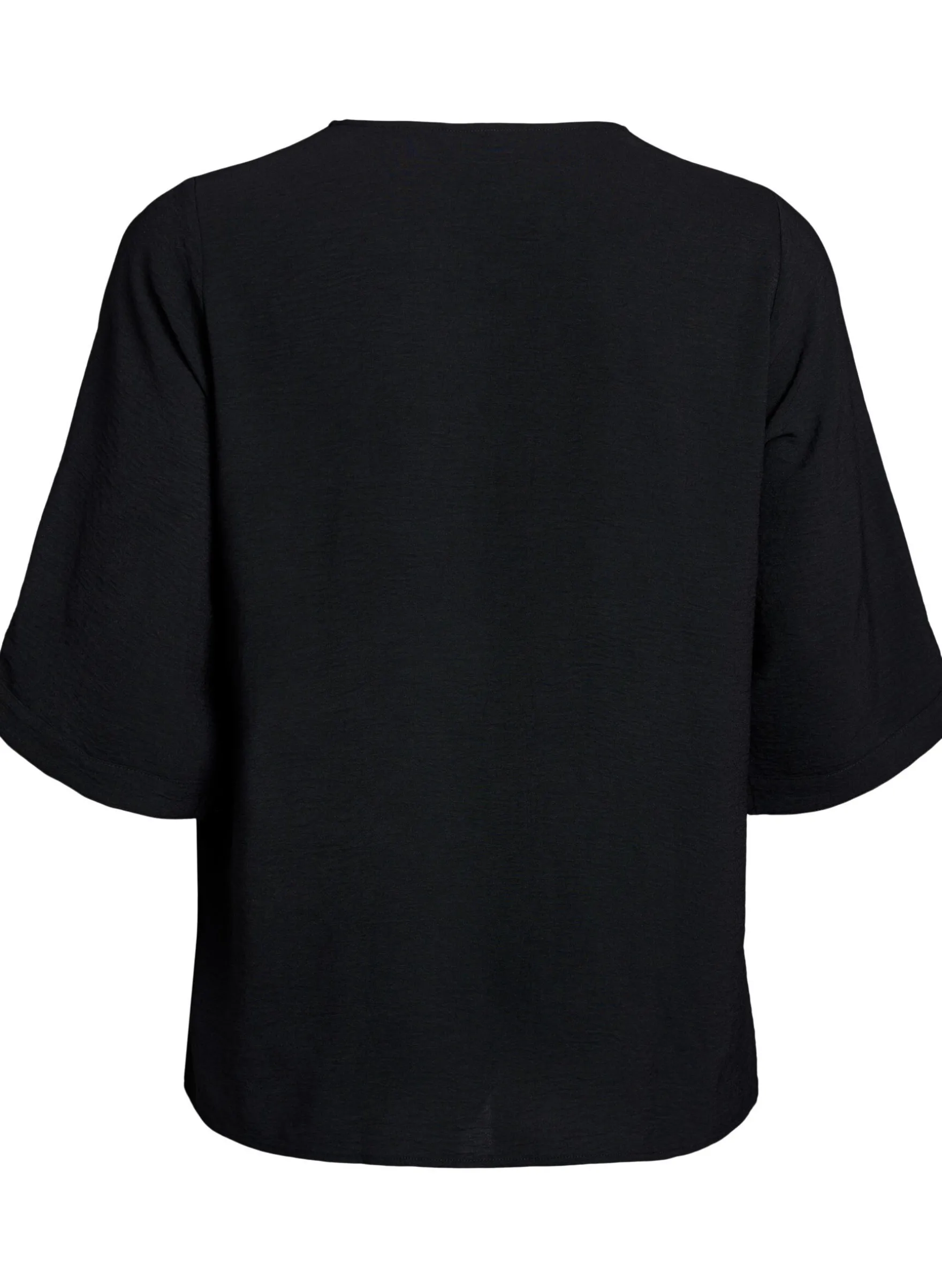 Bluse mit V-Ausschnitt und 3/4-Ärmeln