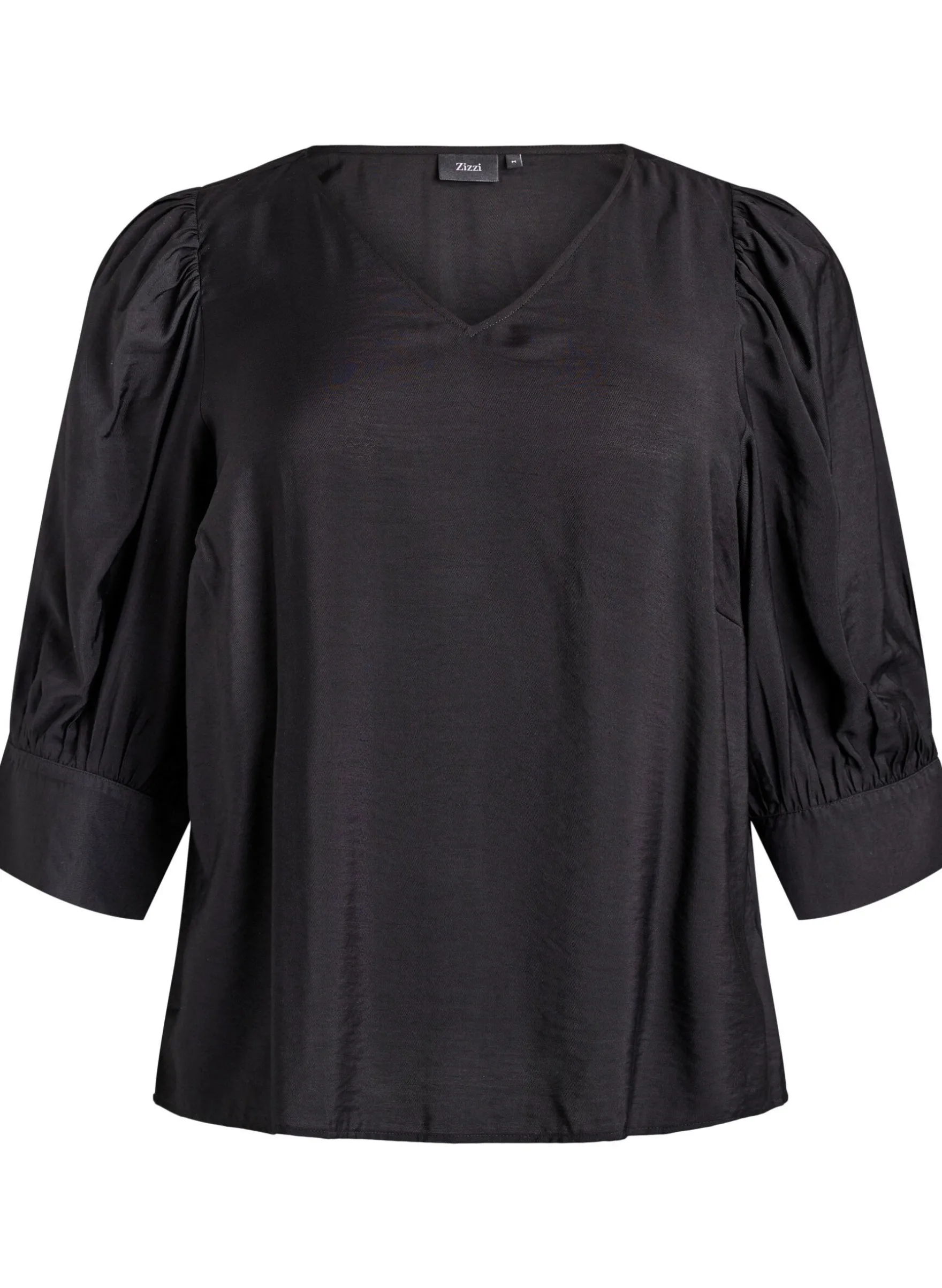 Bluse mit V-Ausschnitt und 3/4-Ärmeln