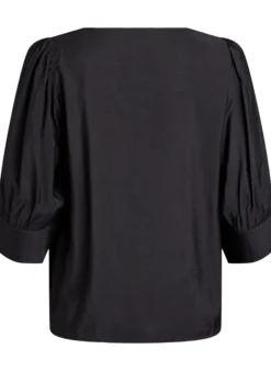 Bluse mit V-Ausschnitt und 3/4-Ärmeln