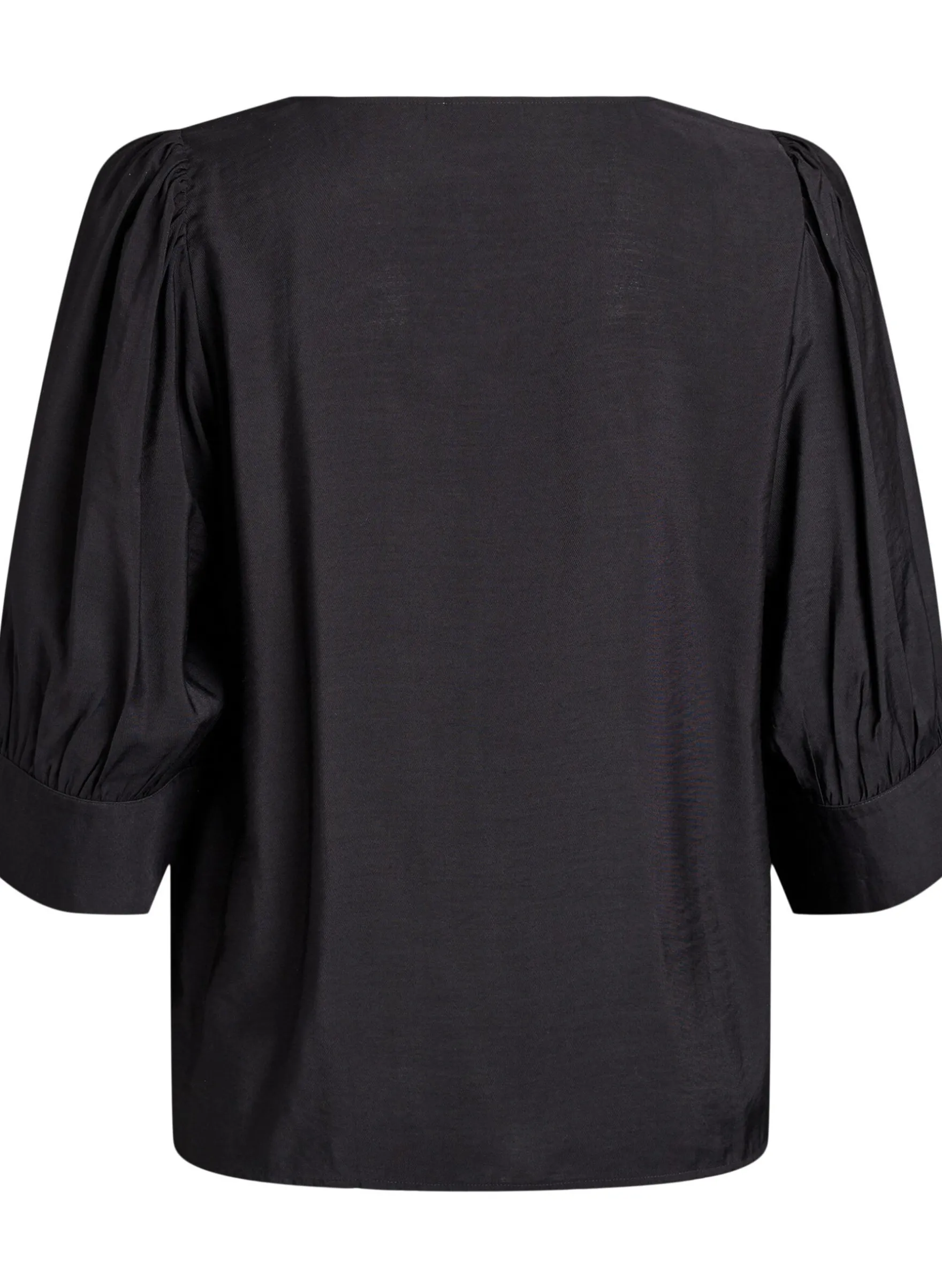 Bluse mit V-Ausschnitt und 3/4-Ärmeln