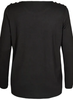Bluse mit Zierknöpfen