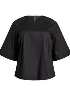 Bluse mit Ziernähten und 3/4-Ärmeln