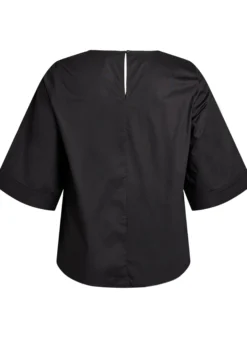 Bluse mit Ziernähten und 3/4-Ärmeln
