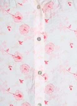 Blusenshirt mit kurzen Ärmeln und Blumenmotiv