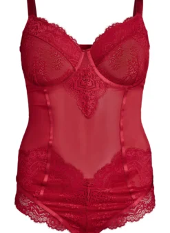 Body aus Mesh mit Spitze und Bügel
