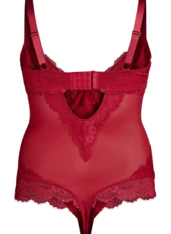 Body aus Mesh mit Spitze und Bügel