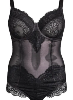 Body aus Mesh mit Spitze und Bügel