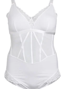 Body mit Spitzendetails und Schnürdetails