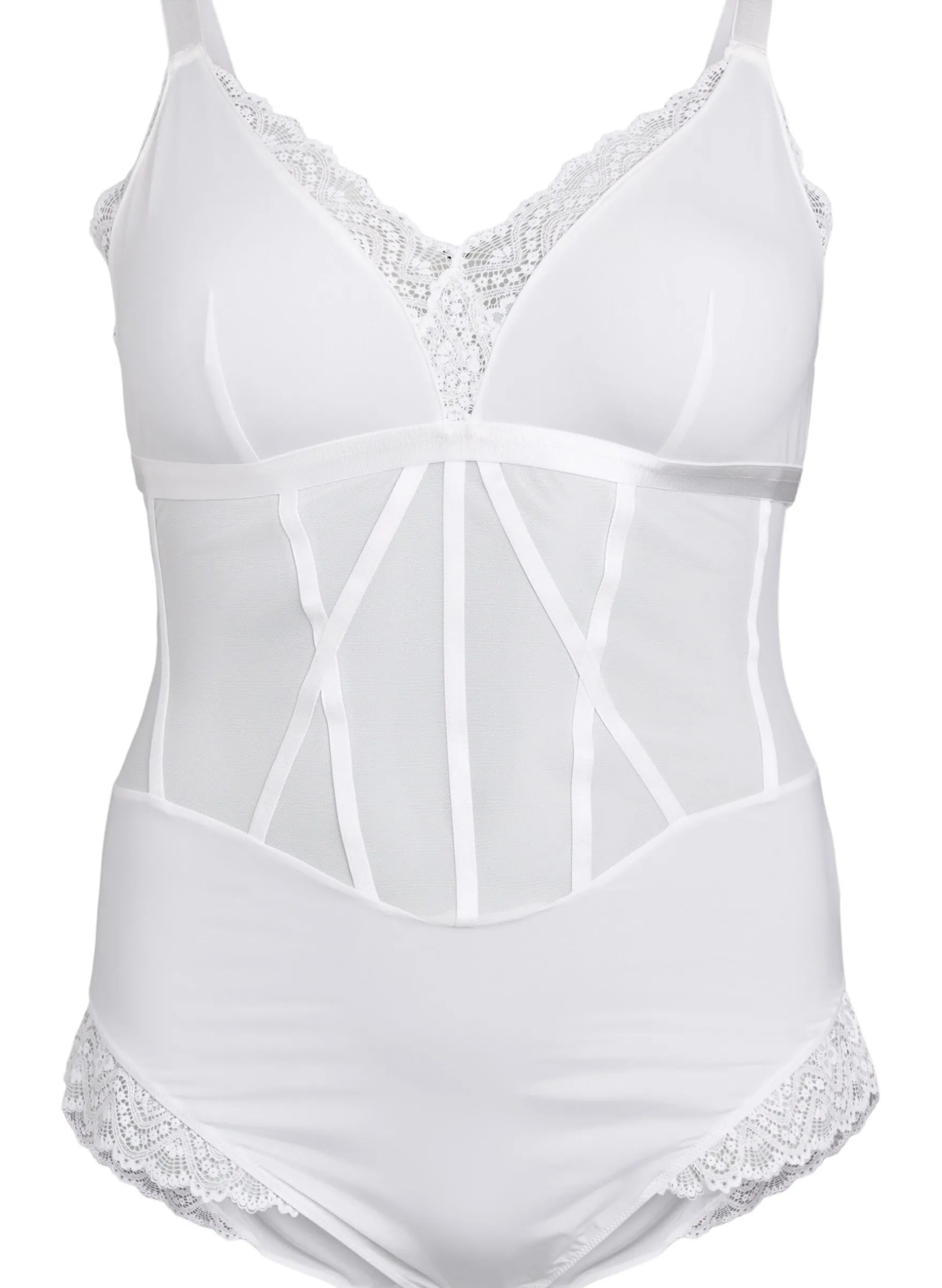 Body mit Spitzendetails und Schnürdetails