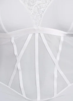 Body mit Spitzendetails und Schnürdetails