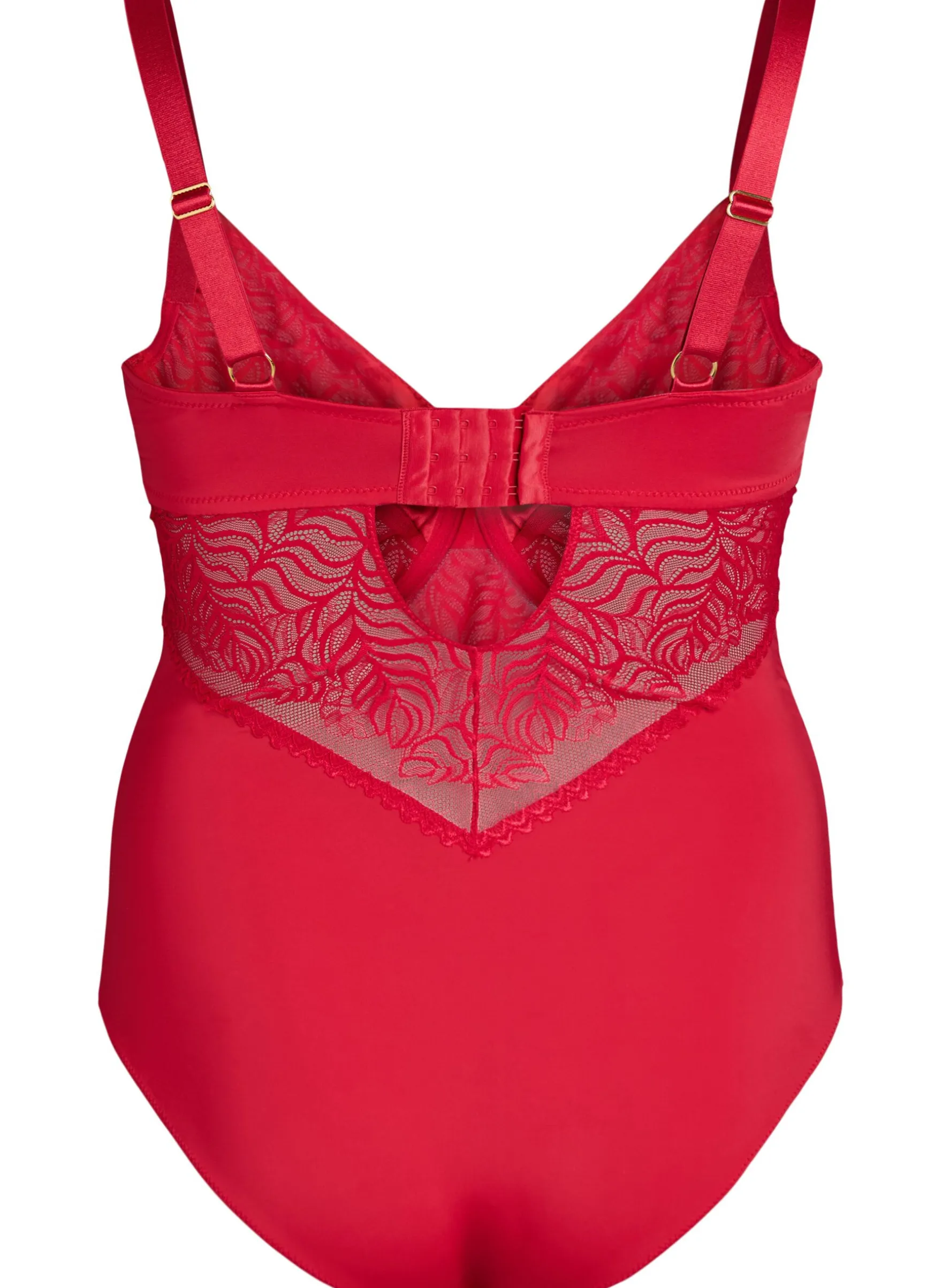 Body mit Spitzen- und Satindetails