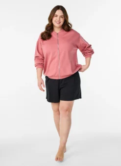 Bomber-Cardigan mit Reißverschluss