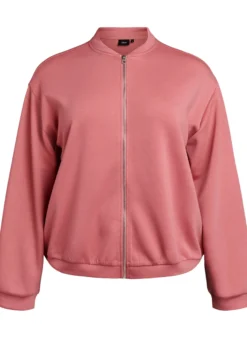 Bomber-Cardigan mit Reißverschluss