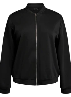Bomber-Cardigan mit Reißverschluss