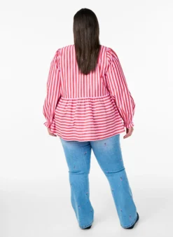Bootcut Jeans mit gestickten Blumen