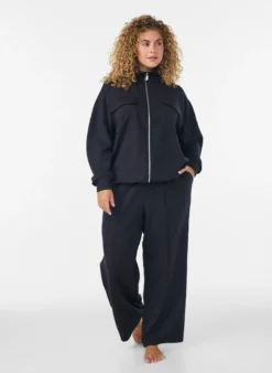 Cardigan aus Jersey mit Reißverschluss und hohem Kragen