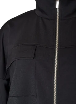 Cardigan aus Jersey mit Reißverschluss und hohem Kragen