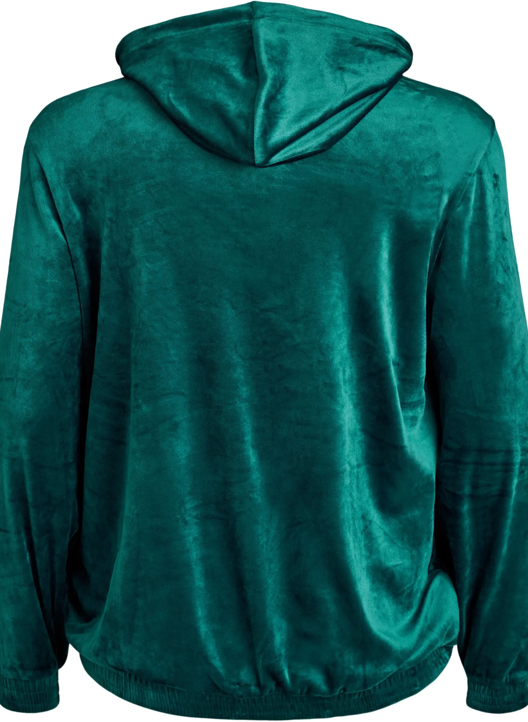 Cardigan aus Velours mit Reißverschluss und Kapuze