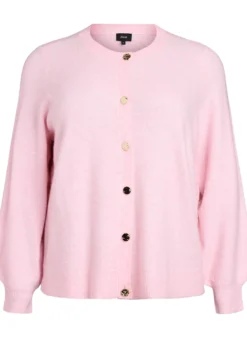 Cardigan aus weichem Strick mit goldfarbenen Knöpfen