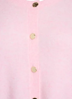 Cardigan aus weichem Strick mit goldfarbenen Knöpfen