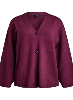 Cardigan mit V-Ausschnitt und weiten Ärmeln