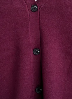 Cardigan mit V-Ausschnitt und weiten Ärmeln