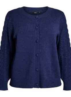 Cardigan mit Zopfmuster-Ärmeln