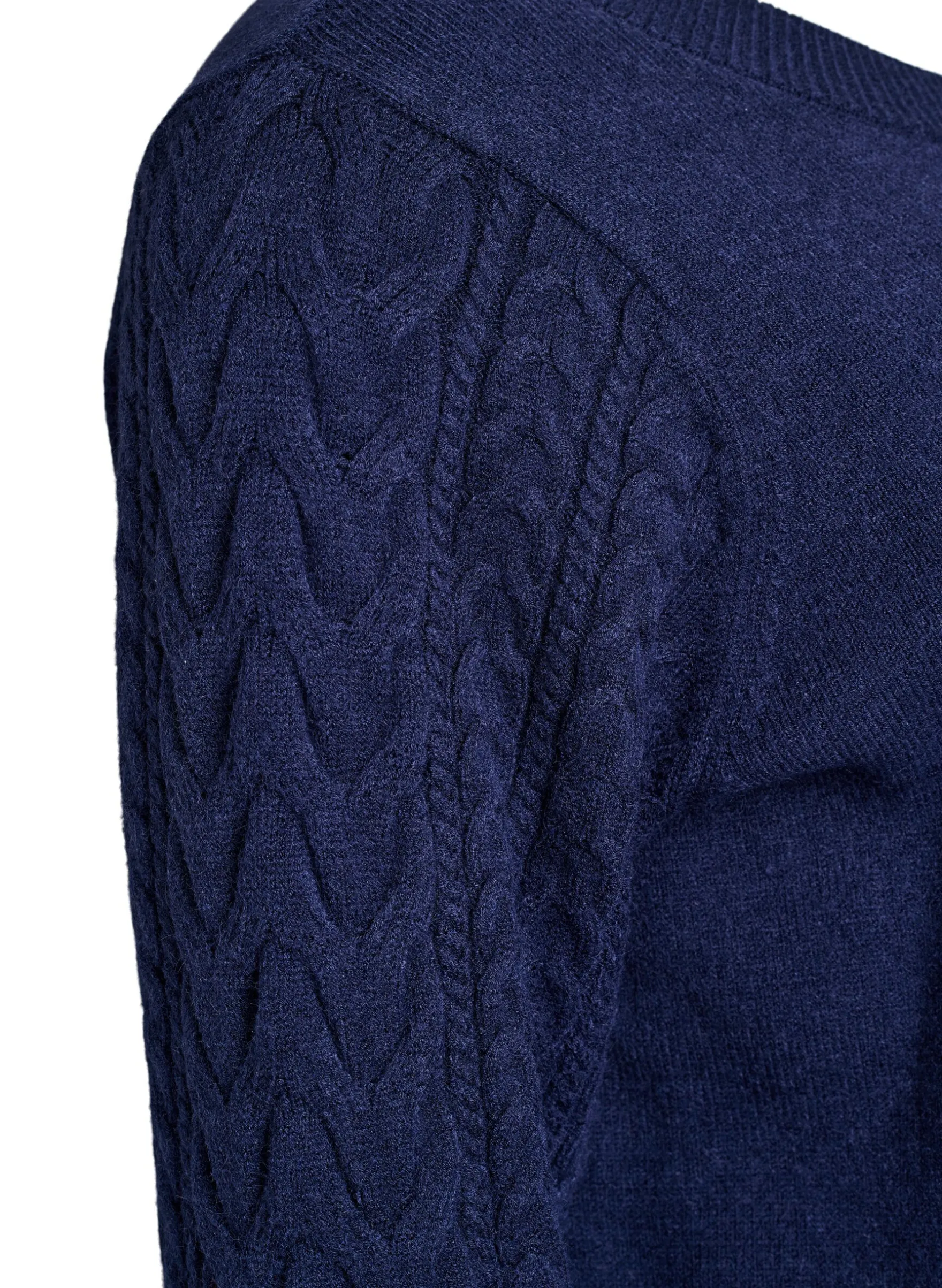 Cardigan mit Zopfmuster-Ärmeln
