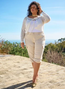 Cargo-Knickers mit hoher Taille