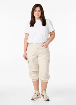 Cargo-Knickers mit hoher Taille