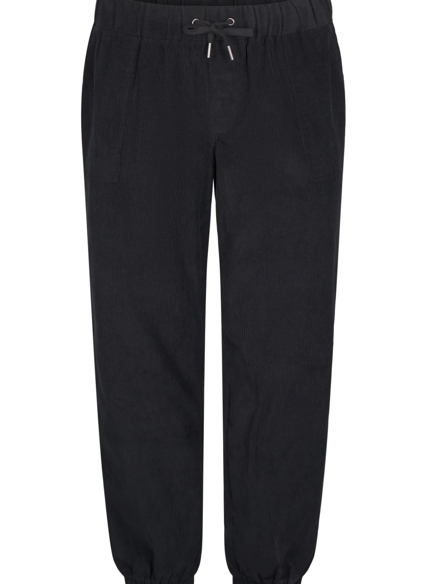 Cordhose mit elastischem Bund.