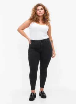 Cropped Amy Jeans mit Reißverschluss