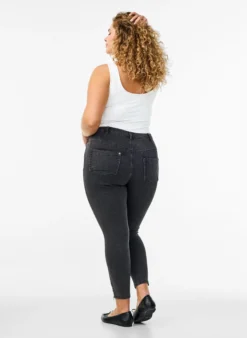 Cropped Amy Jeans mit Reißverschluss