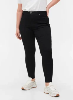 Cropped Amy Jeans mit Reißverschluss